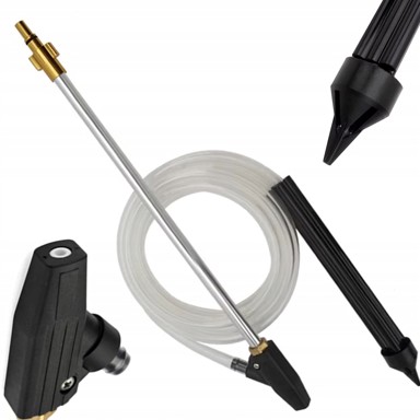 ROSFIX Set za hidropjeskarenje, kompatibilno s Bosch, Mac Allister, AR, Michelin, Makita i Black+Decker, keramička mlaznica, crijevo 3 m, lance 460 mm