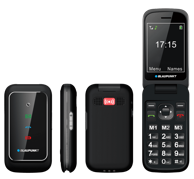 BLAUPUNKT Preklopni telefon BS 08 Senior, crni