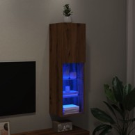 TV ormarić s LED svjetlima boja hrasta artisan 30,5x30x102 cm