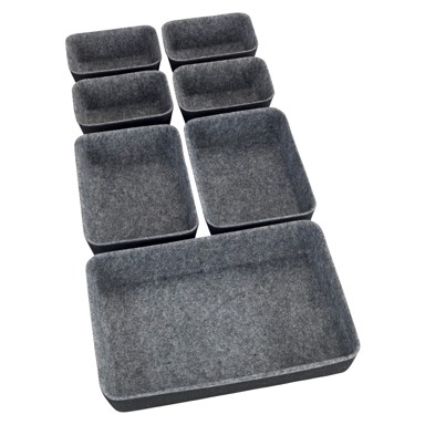 WENKO Set od 7 sivih organizatora
