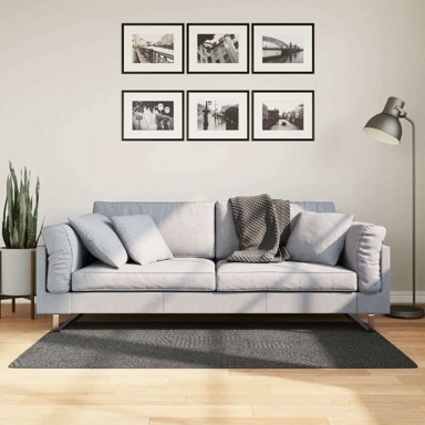 Tepih IZA, kratka vlakna, skandinavski izgled, antracit, 80x150 cm