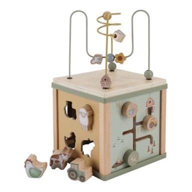 LITTLE DUTCH Drvena kocka s aktivnostima Little Farm