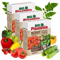 UNICHEM BIO PLANTELLA Organsko gnojivo za povrće rajčice krastavce i paprike 3 x 1 kg