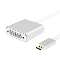 HELOS Adapter kabel DisplayPort muški na DVI ženski, premium, srebrni