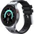 GS Silikonska narukvica za Samsung Galaxy Watch4/5/6, 40–47 mm, crna sa srebrnom kopčom
