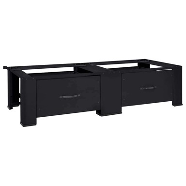 Pedestal za perilicu rublja 2 kom 64 x 55 x 32,5 cm, čelik, crna