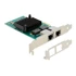 DELOCK Mrežna kartica PCIe x1, 2× RJ45 Gigabit LAN, Intel i350