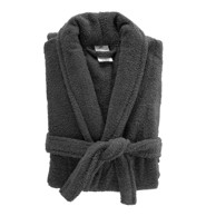 DOUCEUR D'INTÉRIEUR Antracitno sivi pamučan kućni ogrtač M Tendresse