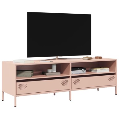 TV ormarić ružičasti 135x39x43,5 cm hladno valjani čelik