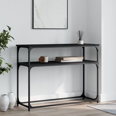 Konzolni stol crni 100 x 35,5 x 75 cm od konstruiranog drva