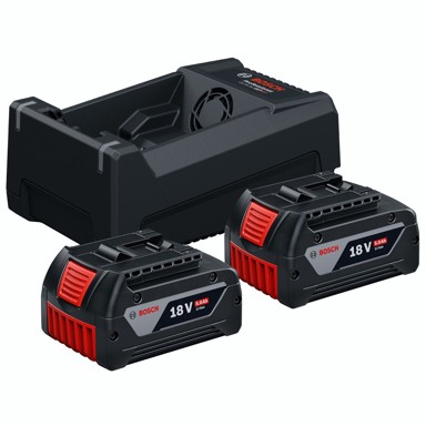 BOSCH set baterija i punjač Starter Kit, 2 x GBA 18V 5,0 Ah, GAL 12V/18