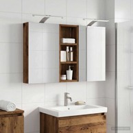 Set kupaonskih ormarića s LED lampicom, 3 kom, 80 x 10.5 x 50 cm