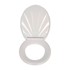 WENKO Bijelo WC sjedalo s lakim zatvaranjem Sea Shell Premium, 45,5 x 38 cm