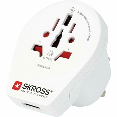 SKROSS Adapter World To UK USB, bijela