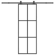 Klizna vrata s priborom od ESG stakla i aluminija 76x205 cm