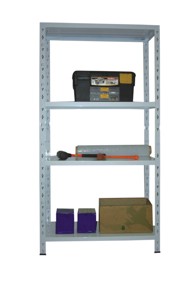 Metalna skladišna polica s 4 police, 150 x 75 x 30 cm, nosivost 50 kg