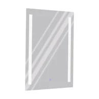 Ogledalo s lampom, LED, 15 W, 500×700, IP44, aluminij i srebrna