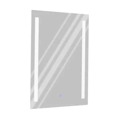 Ogledalo s lampom, LED, 15 W, 500×700, IP44, aluminij i srebrna