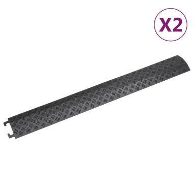 Rampe za zaštitu kabela, crne, 2 kom, 98.5 cm