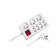 REBEL Produžni kabel, 7 utičnica, prekidač, 3 m