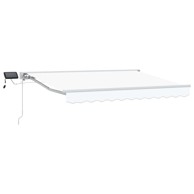 Ručni okvir tende s LED-ima, 3 x 2,5 m, bijeli, bijeli okvir