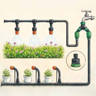 LUARO Vrtni sustav za navodnjavanje s vodenom zavjesom, 25 m