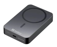 SANDBERG Magnet Wireless Powerbank SND-420-97, 10. 000 mAh, ALU, bežično Qi, crni