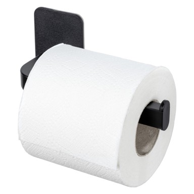 ALLSTAR Crni plastičan držač toaletnog papira s postavljanjem bez bušenja Parma