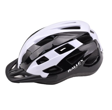 RALLEX Biciklistička kaciga, crno-bijela, M 54-58 cm