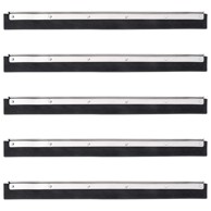 Glave za podni brisač, 5 kom, 45,5 × 2 × 5 cm, čelik, guma