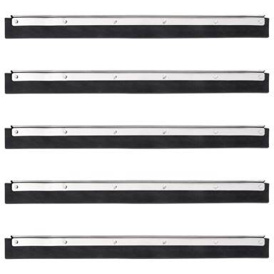 Glave za podni brisač, 5 kom, 45,5 × 2 × 5 cm, čelik, guma