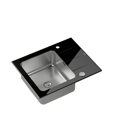 QUADRON Sudoper FORD 116 crno staklo/čelik s daljinskim upravljanjem