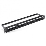VENTION Keystone Patch Panel CAT5E, 24 portova, UTP, crni, za vodiče 22–26 AWG