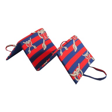 B.E.S. Crveni/plavi vrtni jastuk za sjedenje za ležaljku 49x137 cm, Ship Rope