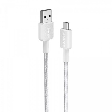 ANKER USB-A na USB-C pleteni kabel 322, bijeli, 0.9m