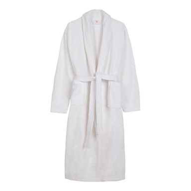 HIP Bijeli pamučan kućni ogrtač XS/S Terry