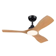 PHILIPS Stropni ventilator s prigušivom svjetiljkom, crna / drvo