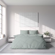 ESSENZA Posteljina Geometric Line, 200 x 200 cm, mint, krug