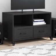 TV ormarić crni 68 x 39 x 43,5 cm hladno valjani čelik