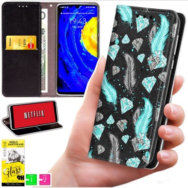 BLUEMOON Futrola tipa novčanik za Motorola Edge 50 Neo - zaštitna maska s dizajnom i staklom 9H