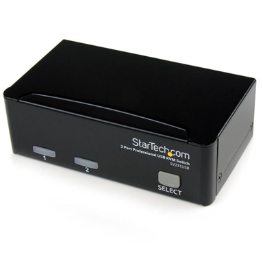STARTECH KVM preklopnik SV231USBGB, VGA, USB, 1920 x 1440, crni