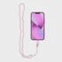 Privjesak za telefon Crystal diamond / dužina kabla 74cm (37cm u omči) / oko vrata svijetloružičasta