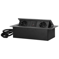 ORNO Ugradbeni produžni kabel OR-GM-9035(GS)/GR, 2 Schuko utičnice + 2 USB