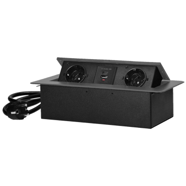 ORNO Ugradbeni produžni kabel OR-GM-9035(GS)/GR, 2 Schuko utičnice + 2 USB