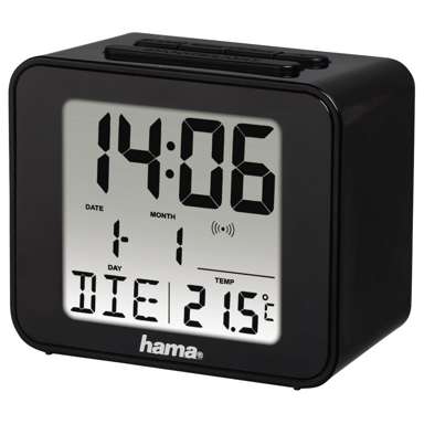 HAMA Digitalna budilica Cube, crna