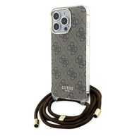 GUESS Torbica Crossbody Cord 4G Print, za iPhone 15 Pro, smeđa