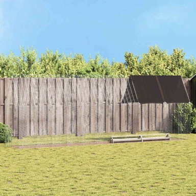 Kavez za piliće, srebrni, 600 × 100 × 210 cm, cinkani čelik