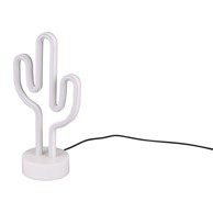 TRIO Bijela LED stolna lampa (visina 29 cm) Cactus 