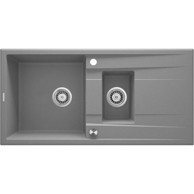 DEANTE Sudoper Eridan, granit, 1,5-korito, s ocjednom plohom, metalik siva