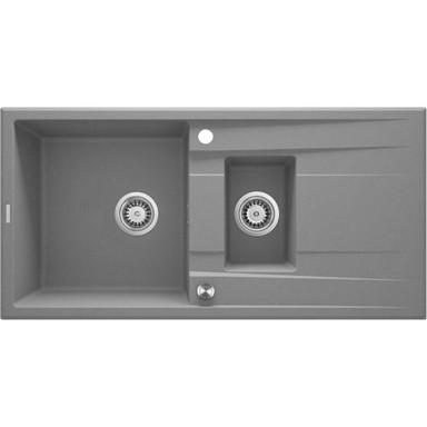 DEANTE Sudoper Eridan, granit, 1,5-korito, s ocjednom plohom, metalik siva